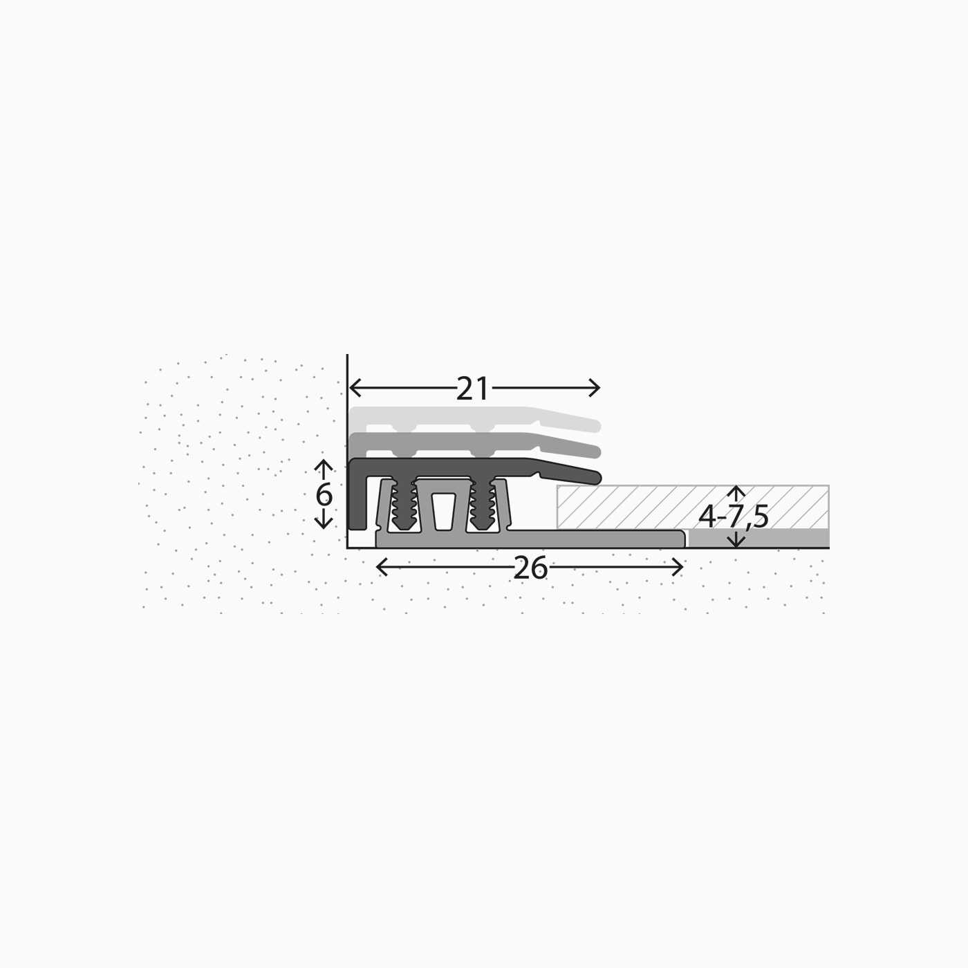Carl Prinz PROFI-DESIGN Abschlussprofil Nr. 324 270cm