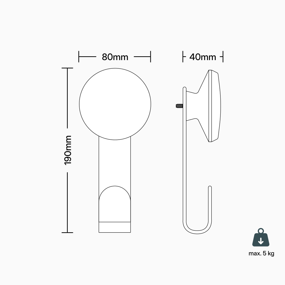 ter Hürne SilentDesign LivingWall Function Metallhaken Haakon Small ter Hürne SilentDesign LivingWall Function Metallhaken Haakon Small