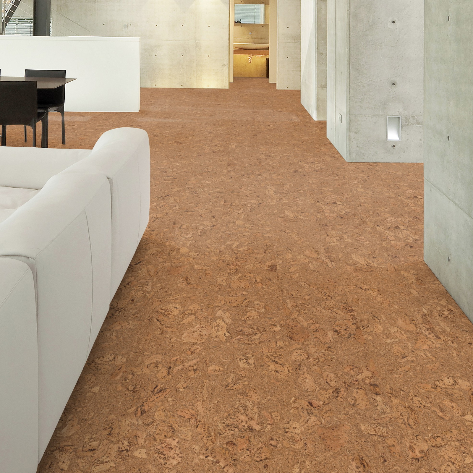 Milieubild Wohnzimmer im Loft-Stil - Wicanders HDF Klick-Korkboden cork Essence Originals Dawn Milieubild Wohnzimmer im Loft-Stil - Wicanders 80002244