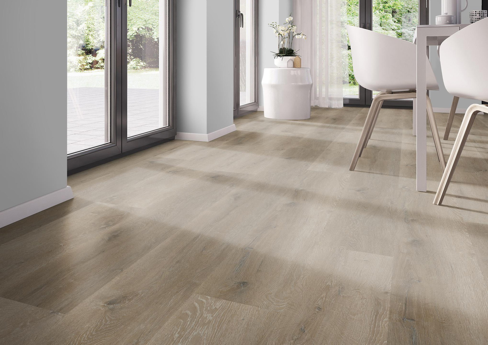Milieubild Modernes Esszimmer - bodentiefe Perspektive - nexflor NXF-20030-002