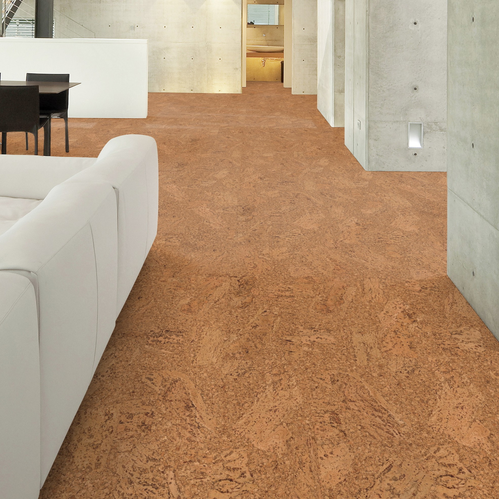 Milieubild Wohnzimmer im Loft-Stil - Wicanders HDF Klick-Korkboden cork Essence Originals Accent Milieubild Wohnzimmer im Loft-Stil - Wicanders 80002243