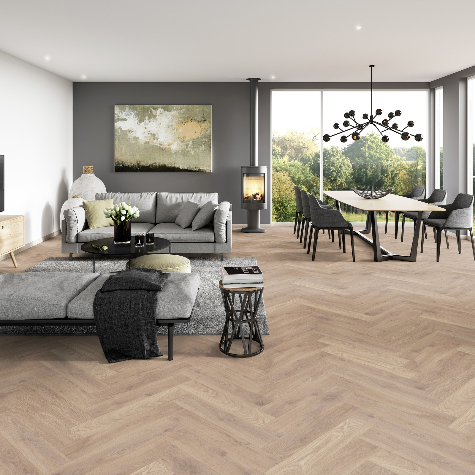 Milieubild Modernes Wohnzimmer mit Essbereich - ter Hürne 1101021848