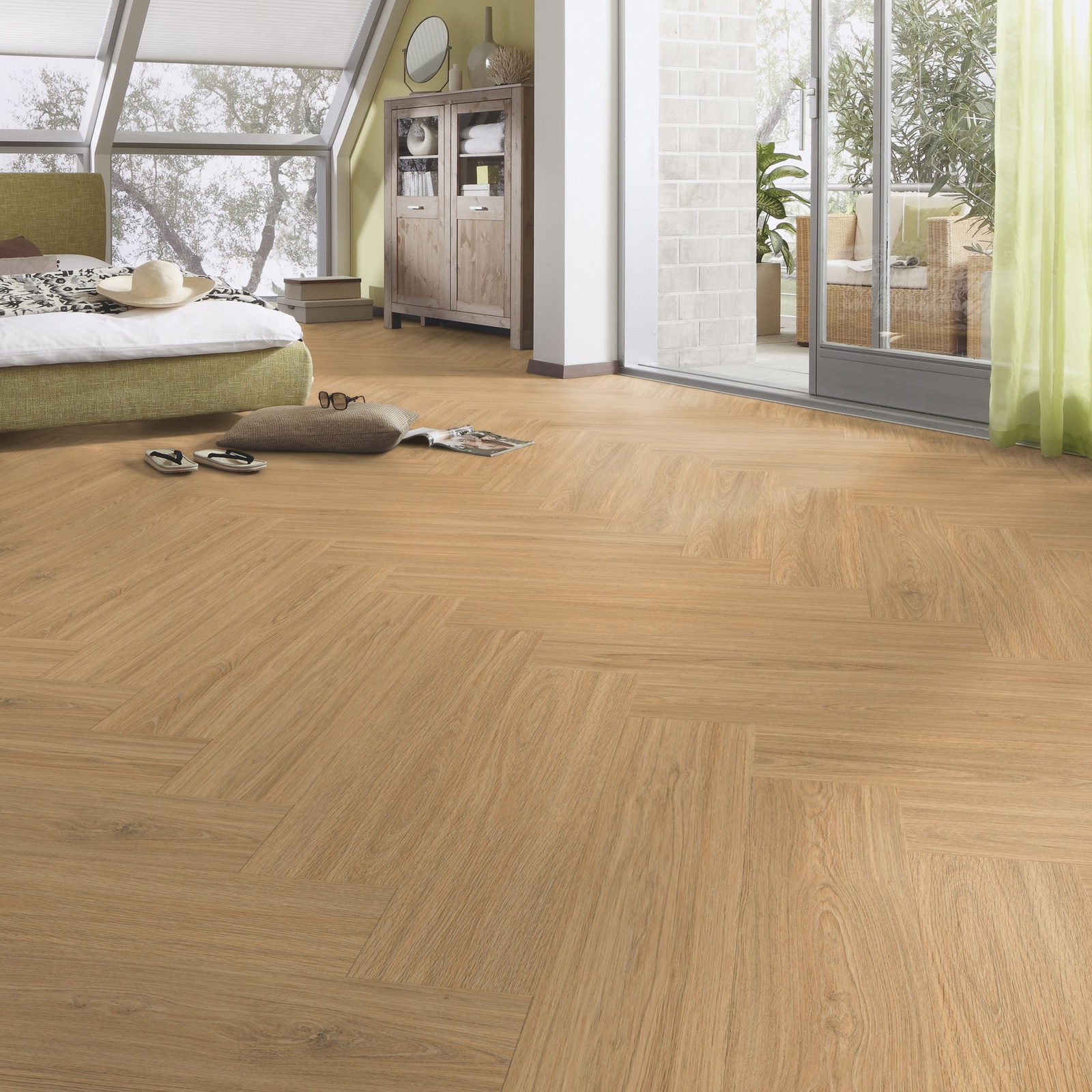Milieubild Schlafzimmer im modernen Dachgeschoss - MEISTER 600001-0840168-06895