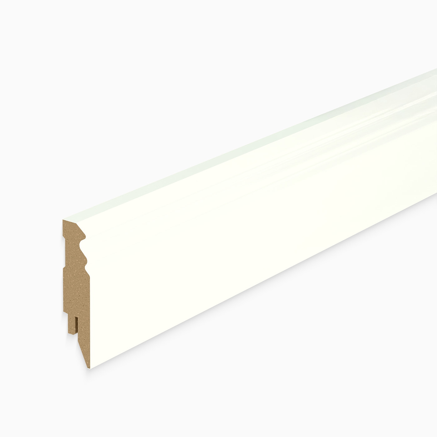 ter Hürne Sockelleiste 78/18mm SKL P80 MDF Verkehrsweiß 006