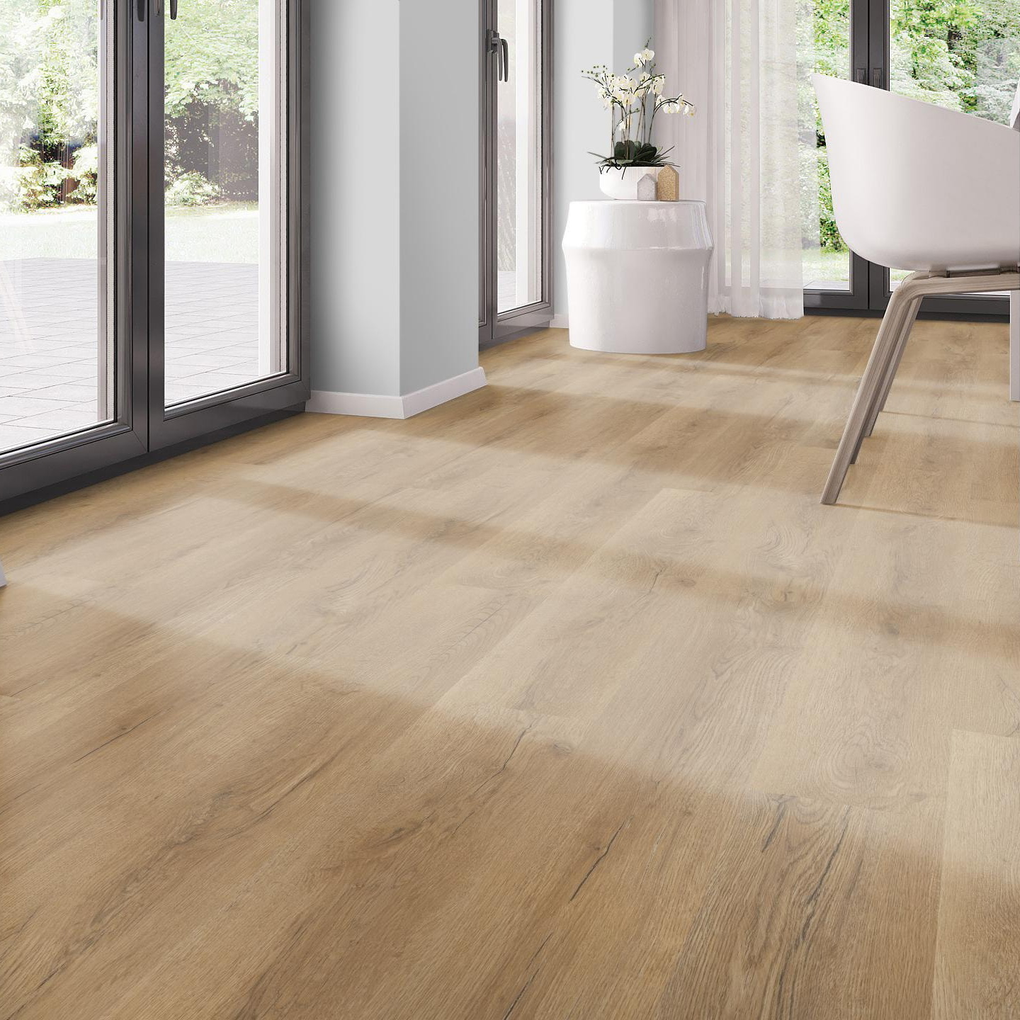 Milieubild Modernes Esszimmer - bodentiefe Perspektive - nexflor NXF-70055-002