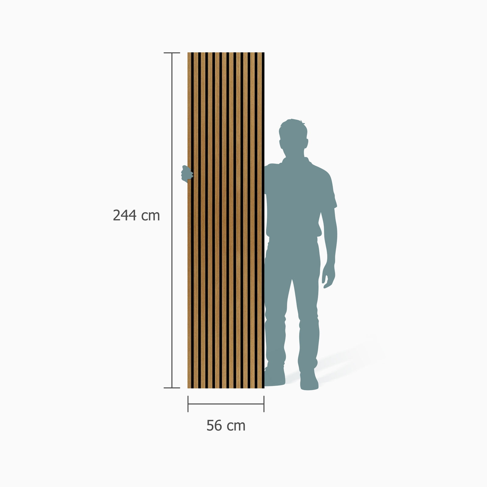 Größenverhältnis - nexwall Akustikpaneel Sonus Oak Größenverhältnis - nexwall NXW-41018-002