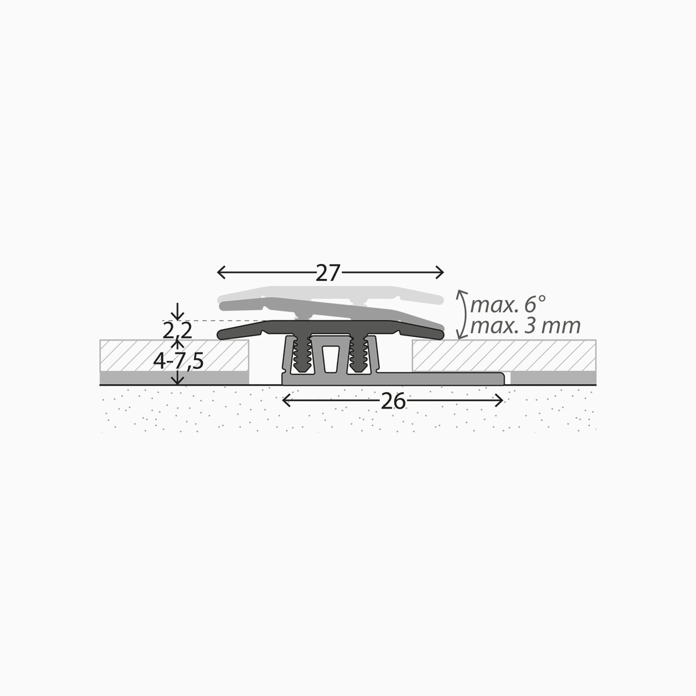 Carl Prinz PROFI-DESIGN Übergangsprofil Nr. 322 100cm