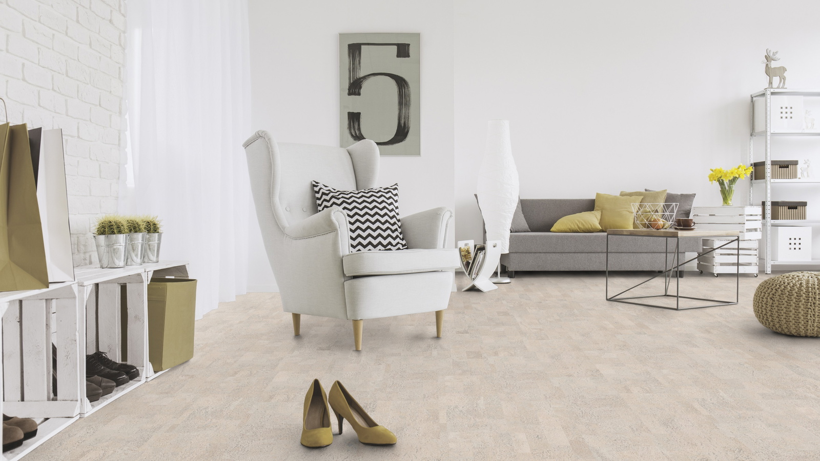 Milieubild Wohnzimmer mit Sessel und Sofa - Wicanders 80001650