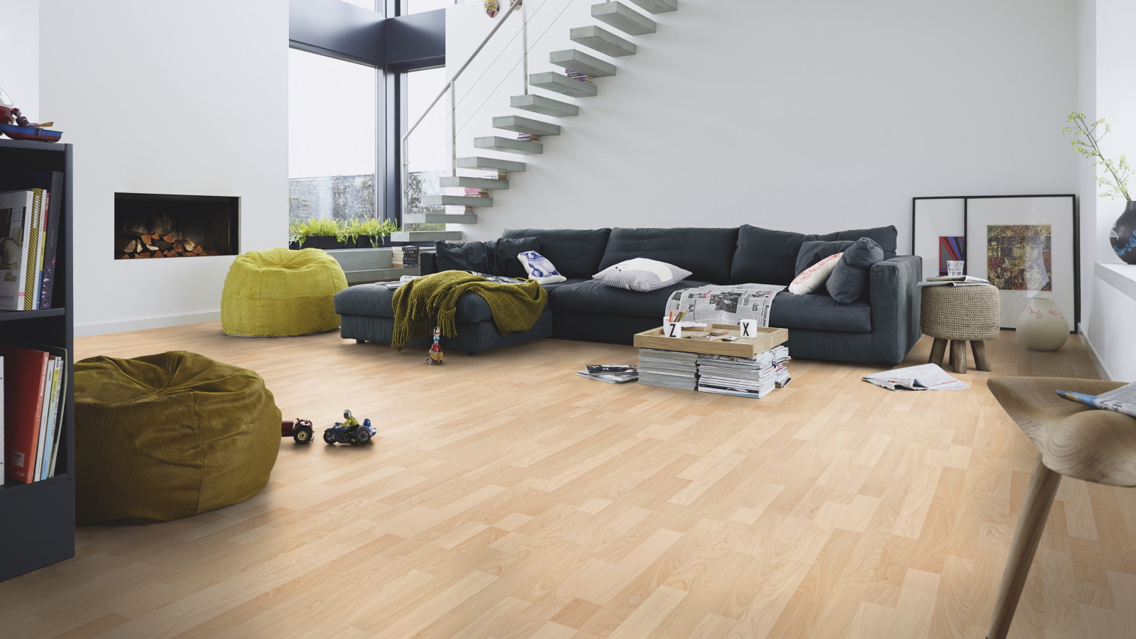 Milieubild Modernes Wohnzimmer mit Kamin - MEISTER 600012-1288198-00202