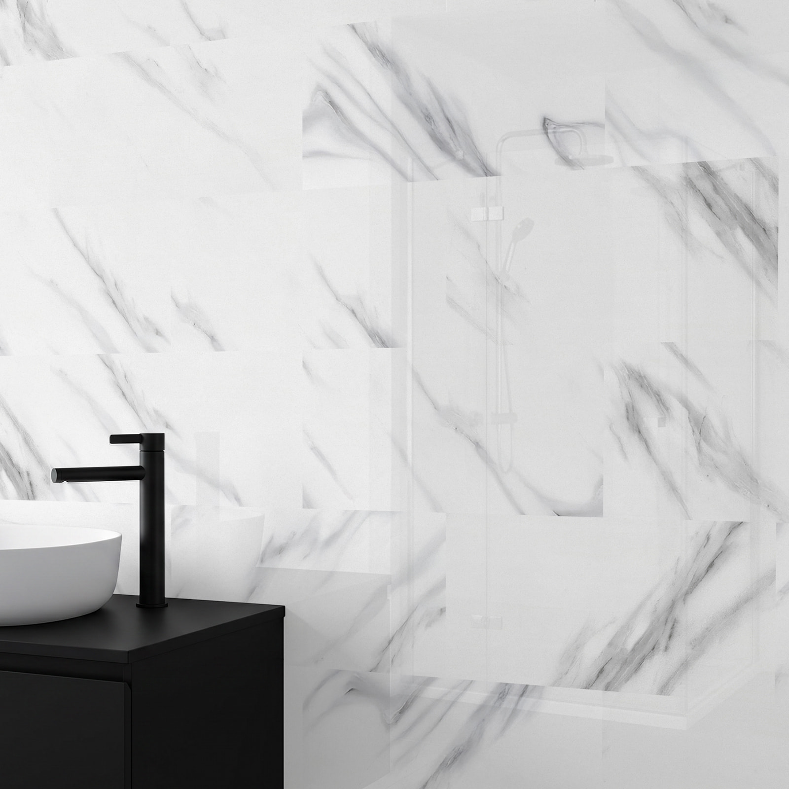 nexwall SPC Wandverkleidung Remura Bianco Marble 600mm