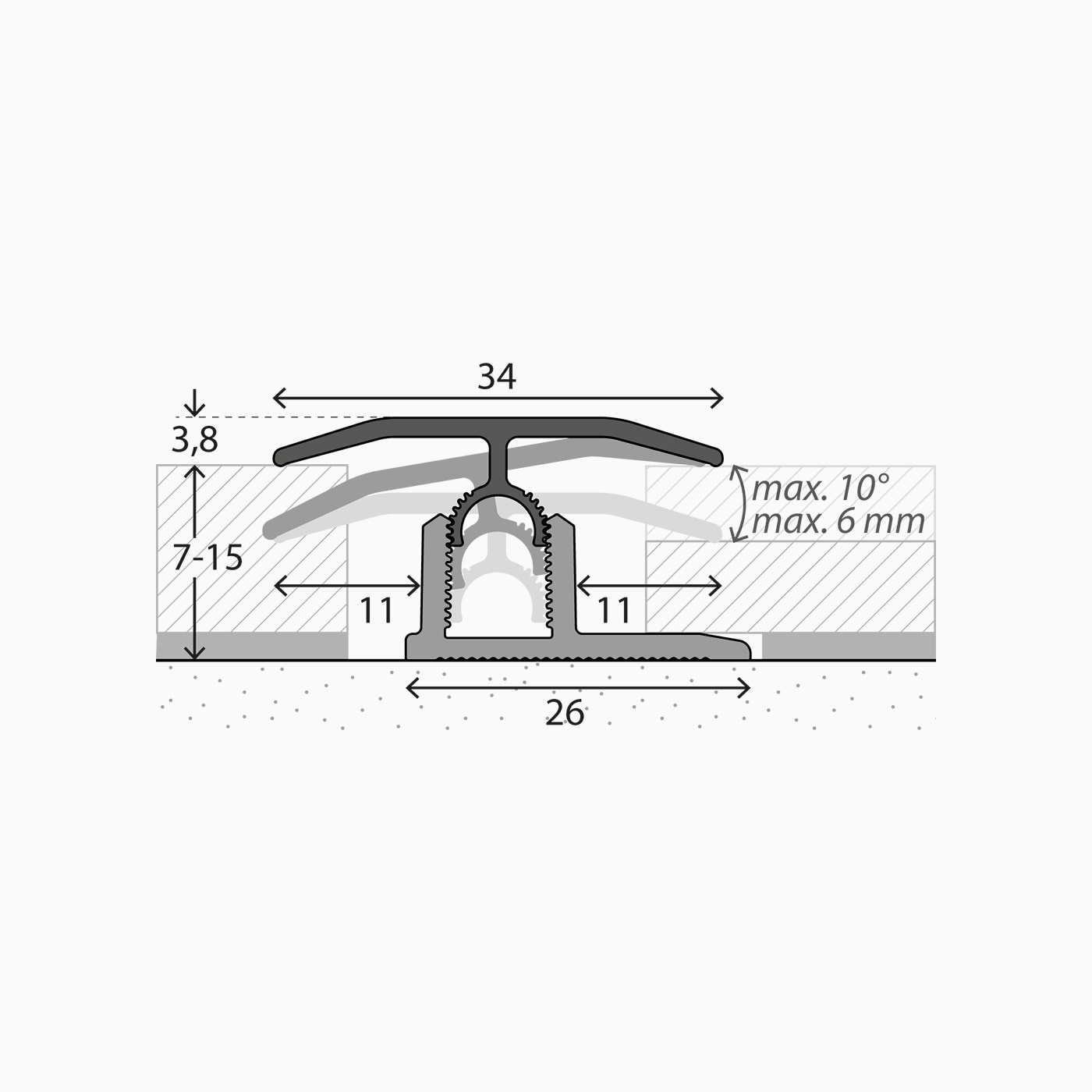 Carl Prinz PROFI-TEC Master Übergangsprofil Nr. 303 100cm