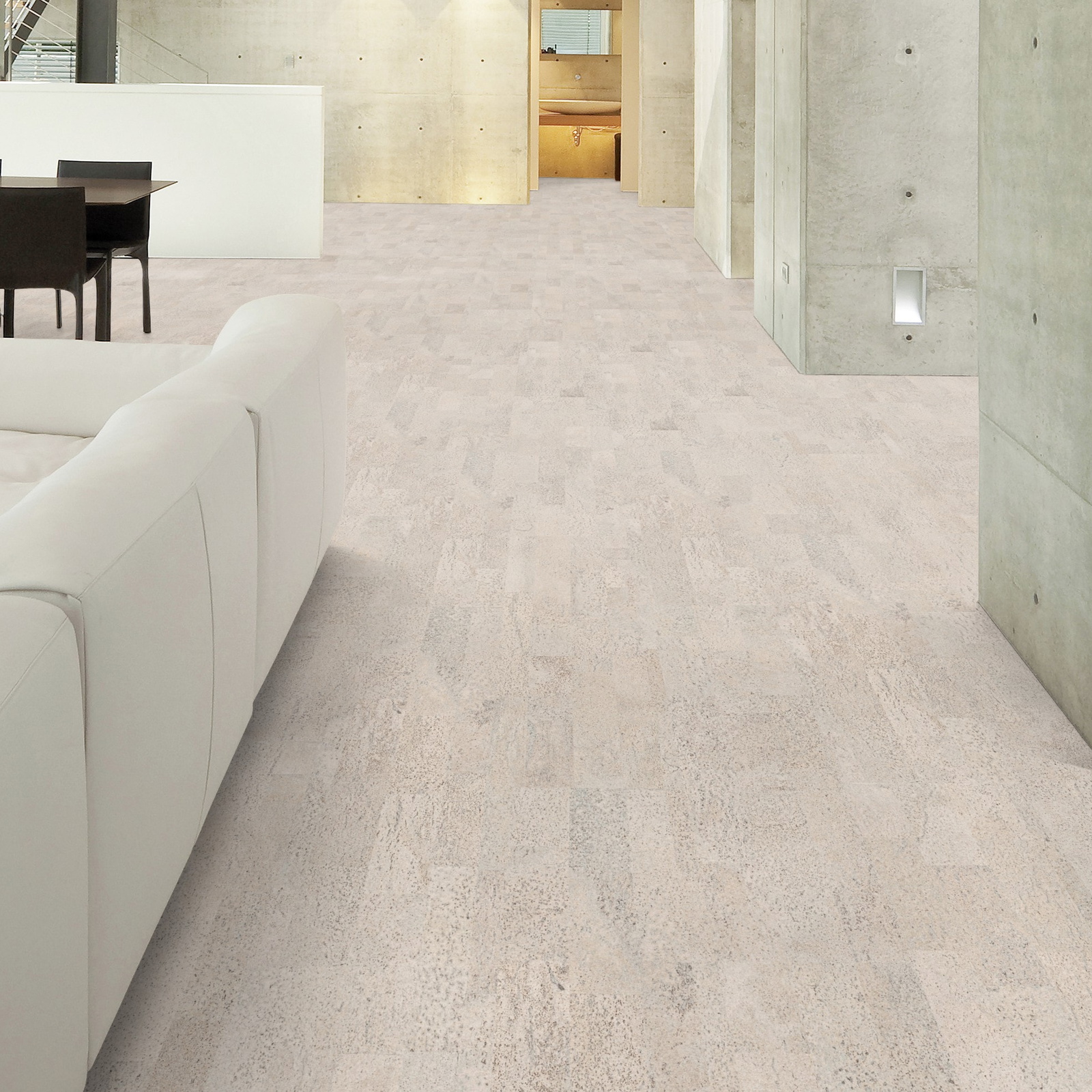 Milieubild Wohnzimmer im Loft-Stil - Wicanders HDF Klick-Korkboden cork Essence Identity Moonlight Milieubild Wohnzimmer im Loft-Stil - Wicanders 80001650