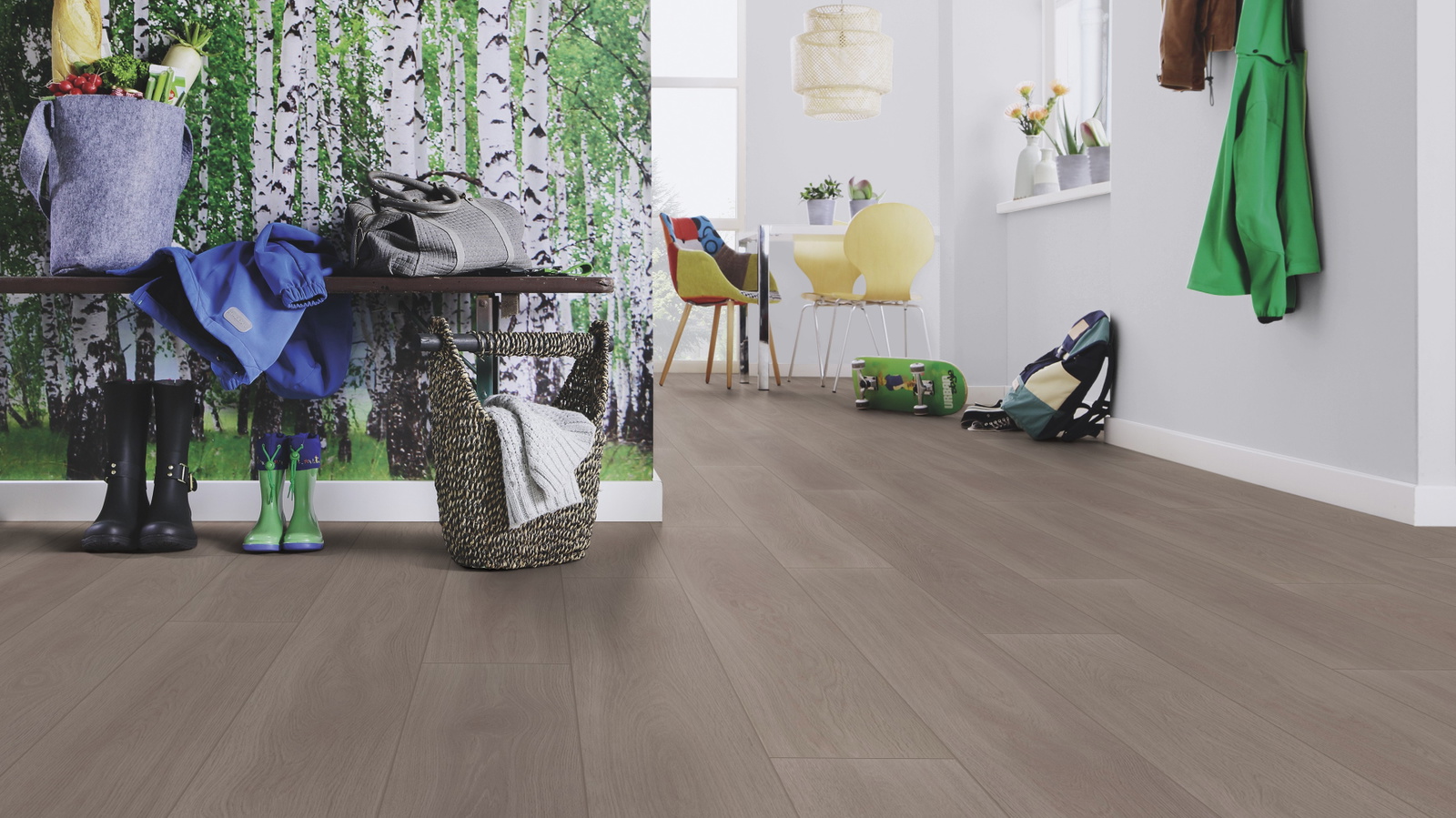 Milieubild Esszimmer mit Flur und Sitzbank - wineo MLP308R