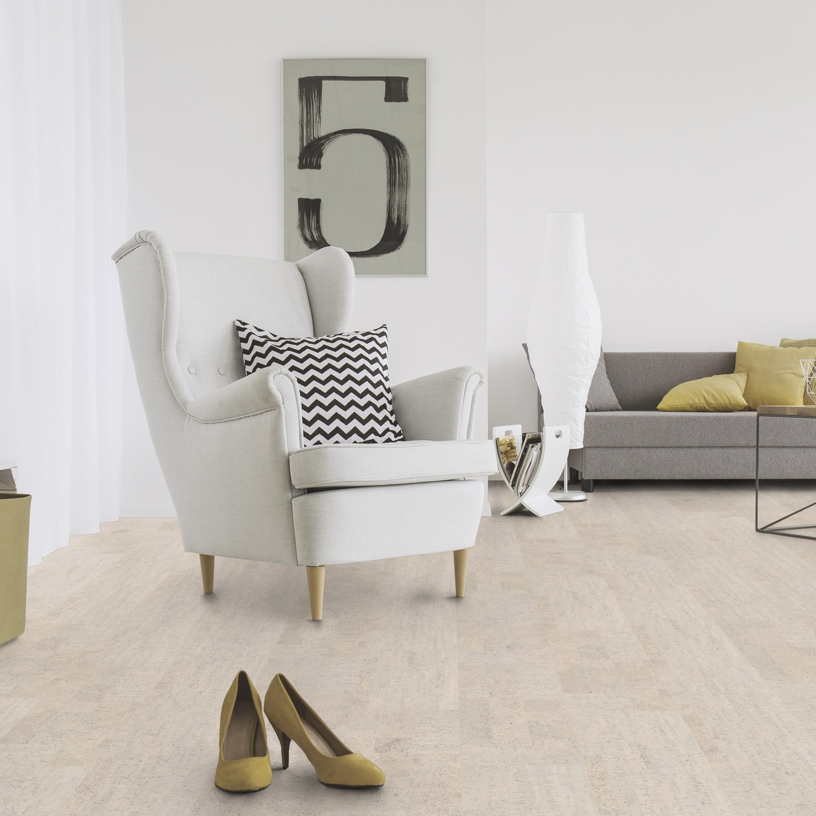 Milieubild Wohnzimmer mit Sessel und Sofa - Wicanders 80001244