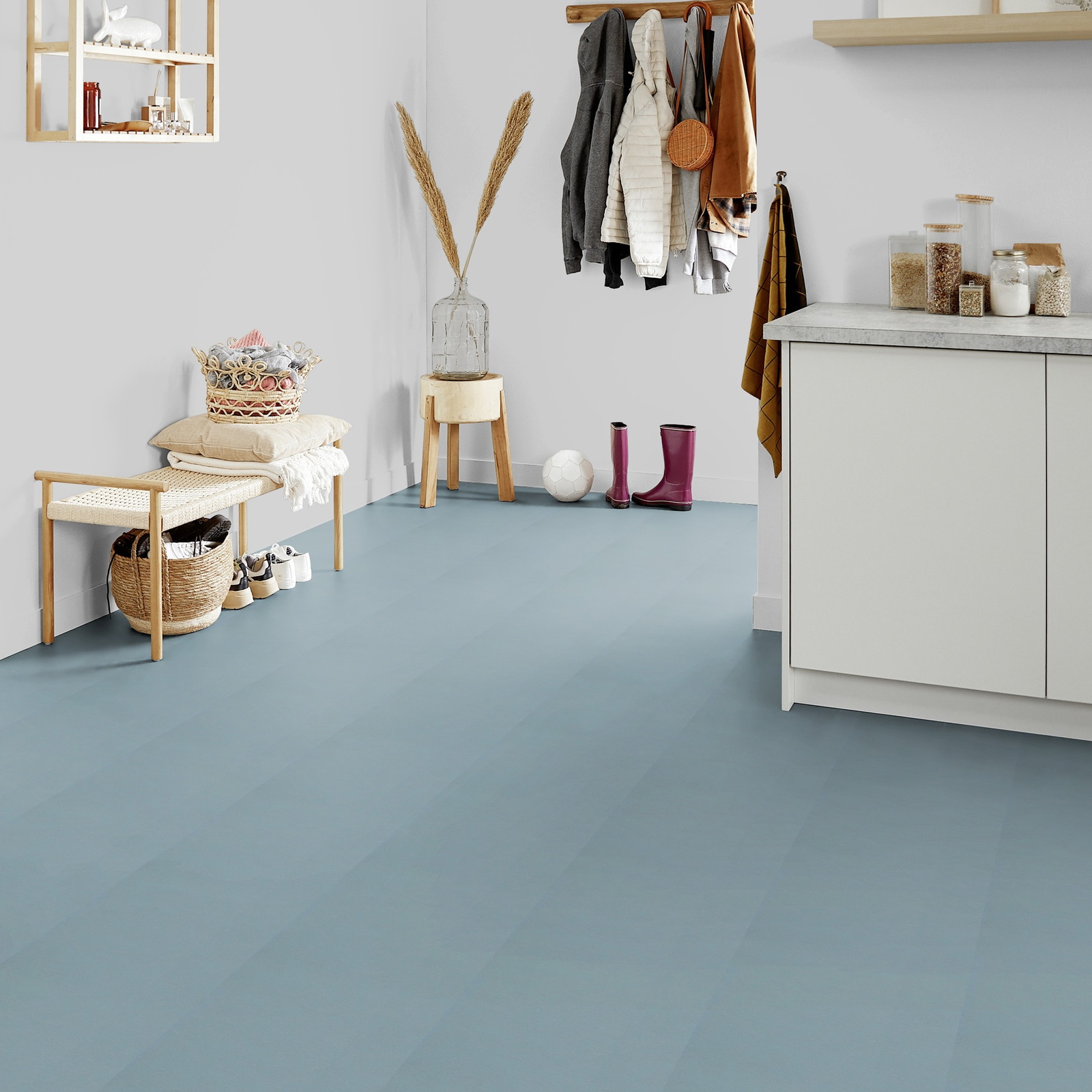 Milieubild Kompakte Küchenzeile im offenen Wohnbereich - Forbo Flooring 176484