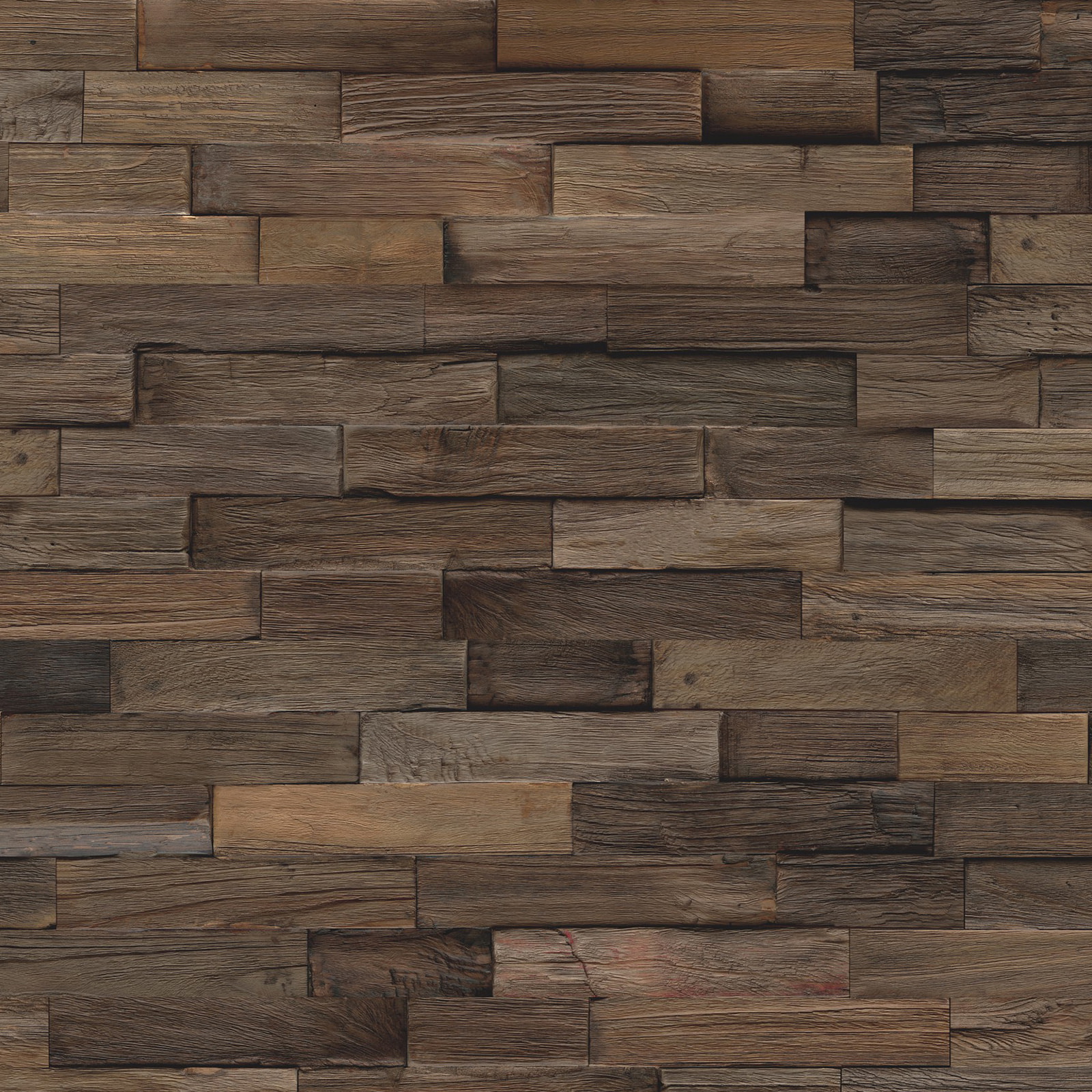 Detail Ansicht - nexwall nature Echholz-Wandverkleidung Rimba Teak Burnt Brown Detail Ansicht - nexwall nature NXWN-40020-003