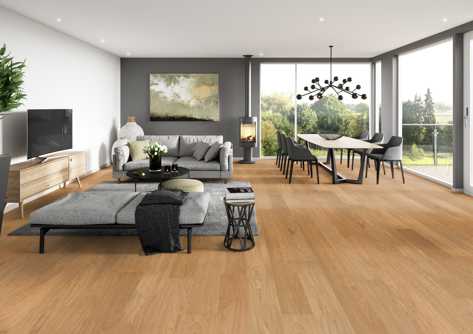 Milieubild Modernes Wohnzimmer mit Essbereich - ter Hürne 1101312622