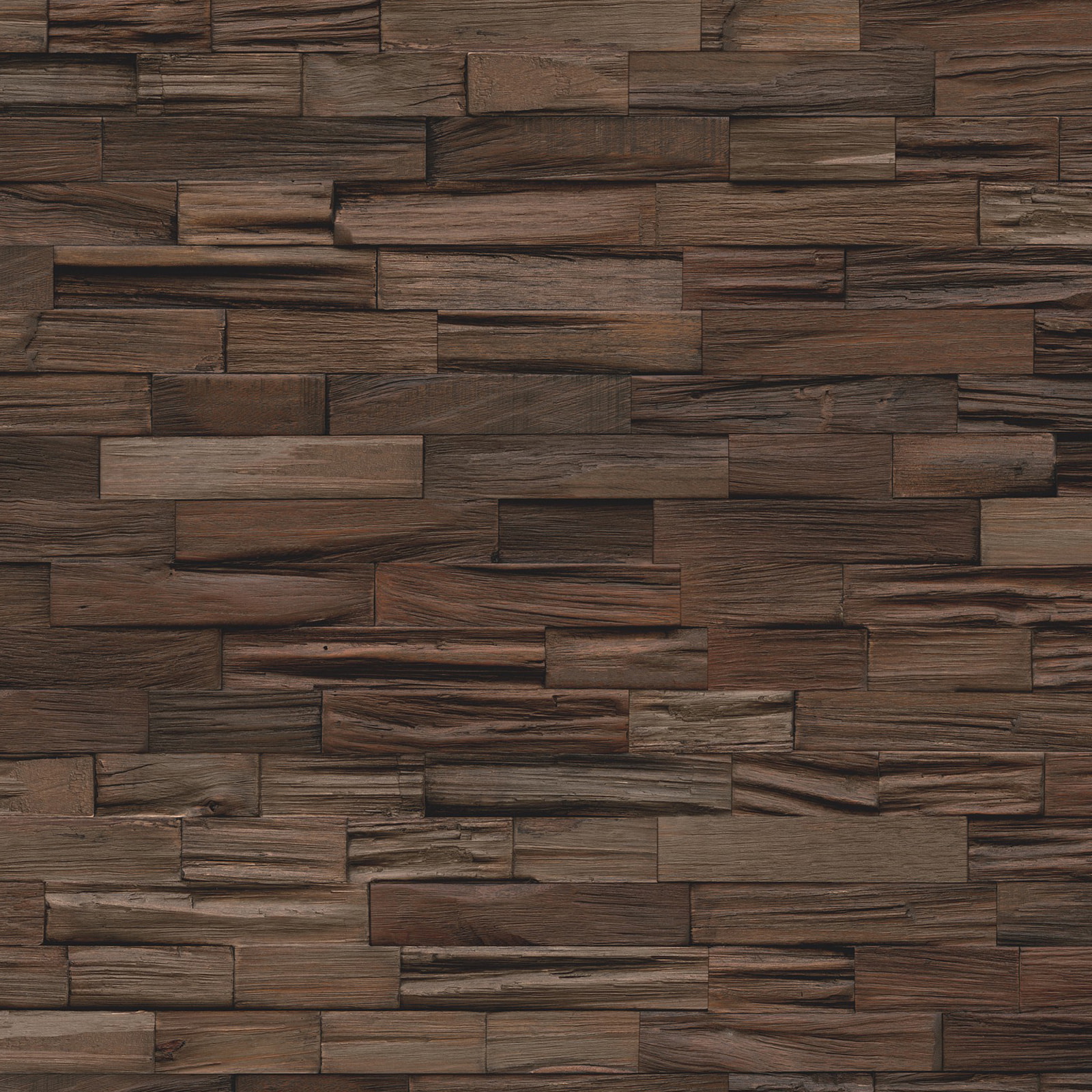 Detail Ansicht - nexwall nature Echholz-Wandverkleidung Rimba Timbercraft Burnt Brown Detail Ansicht - nexwall nature NXWN-44018-003