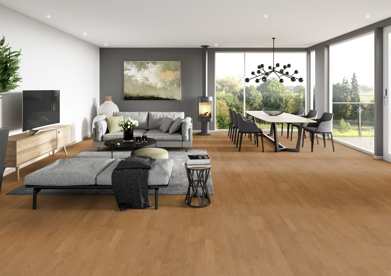 Milieubild Modernes Wohnzimmer mit Essbereich - ter Hürne 1101312492