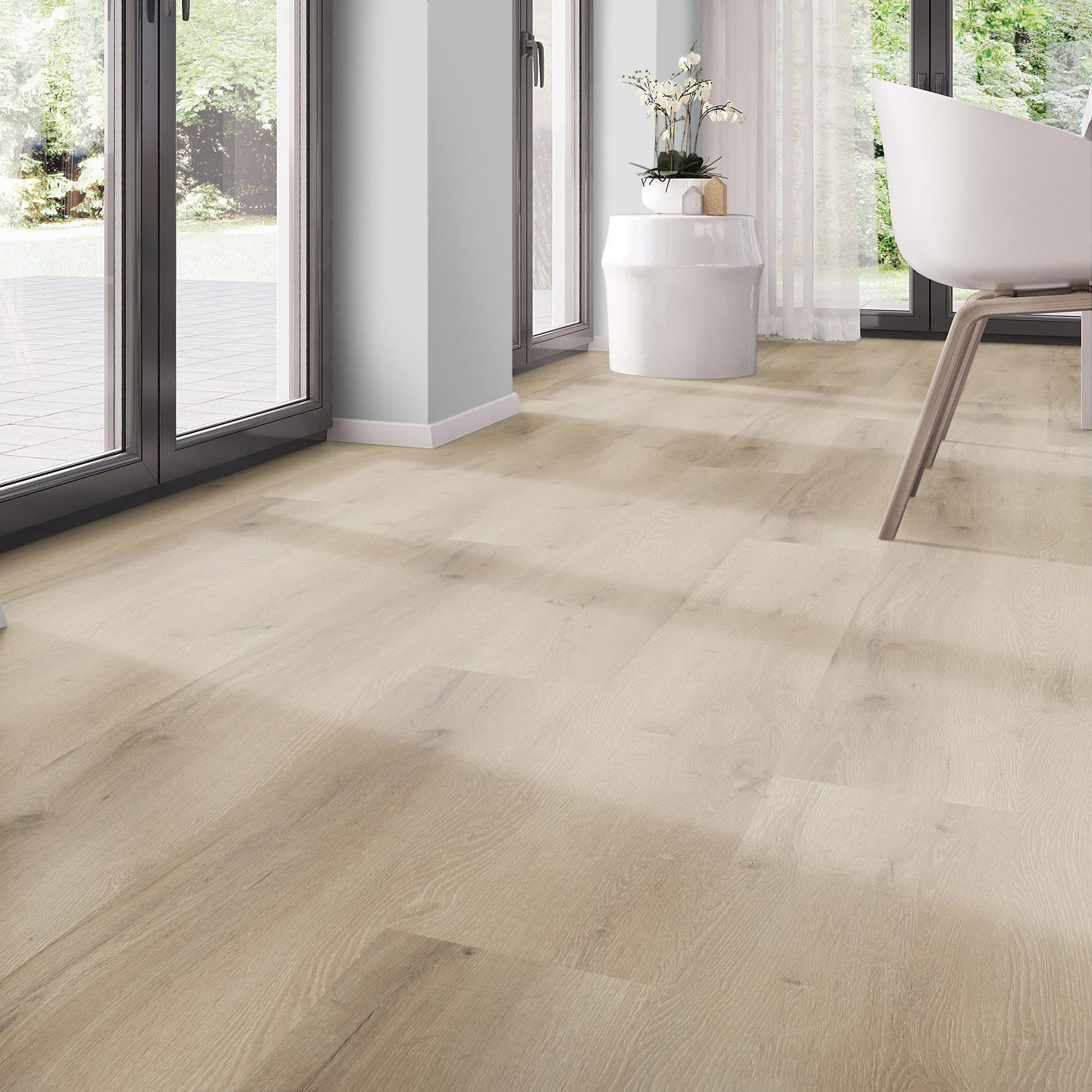 Milieubild Modernes Esszimmer - bodentiefe Perspektive - nexflor NXF-10030-007
