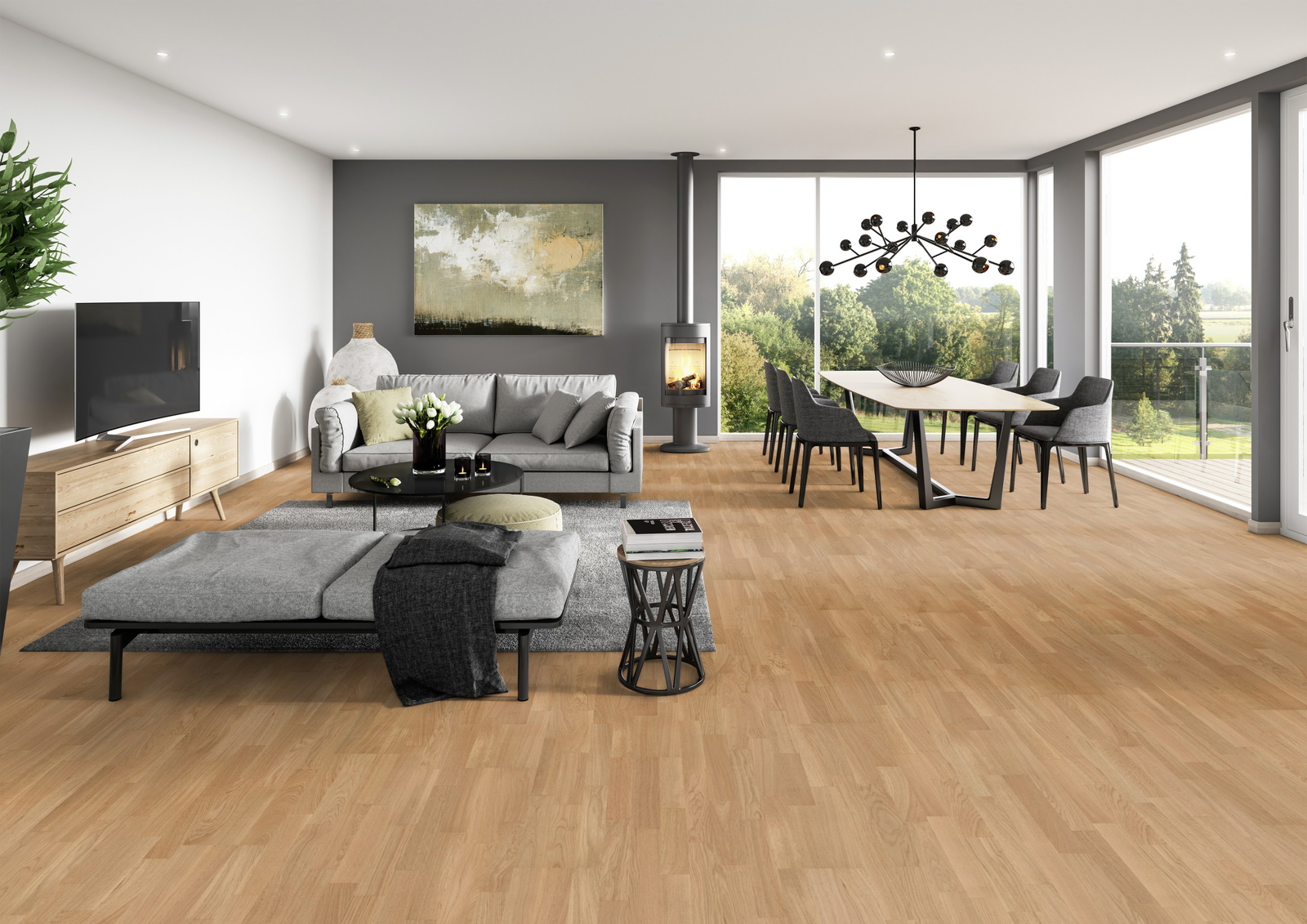 Milieubild Modernes Wohnzimmer mit Essbereich - ter Hürne 1101312497