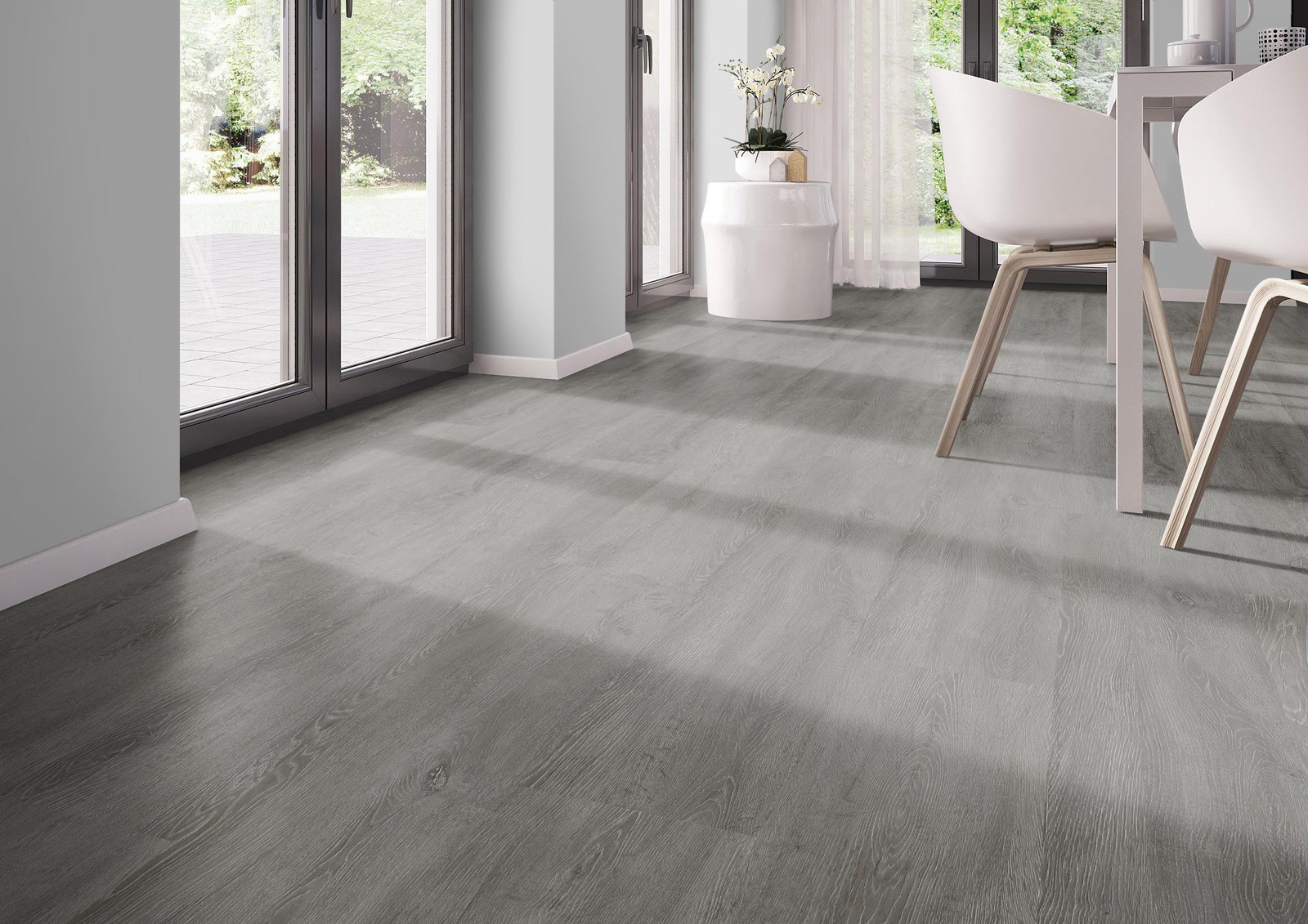 Milieubild Modernes Esszimmer - bodentiefe Perspektive - nexflor NXF-10030-005