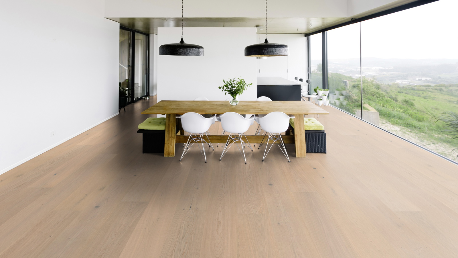 Milieubild Modernes Esszimmer mit Blick in die Natur - Bennett & Jones 1148012017