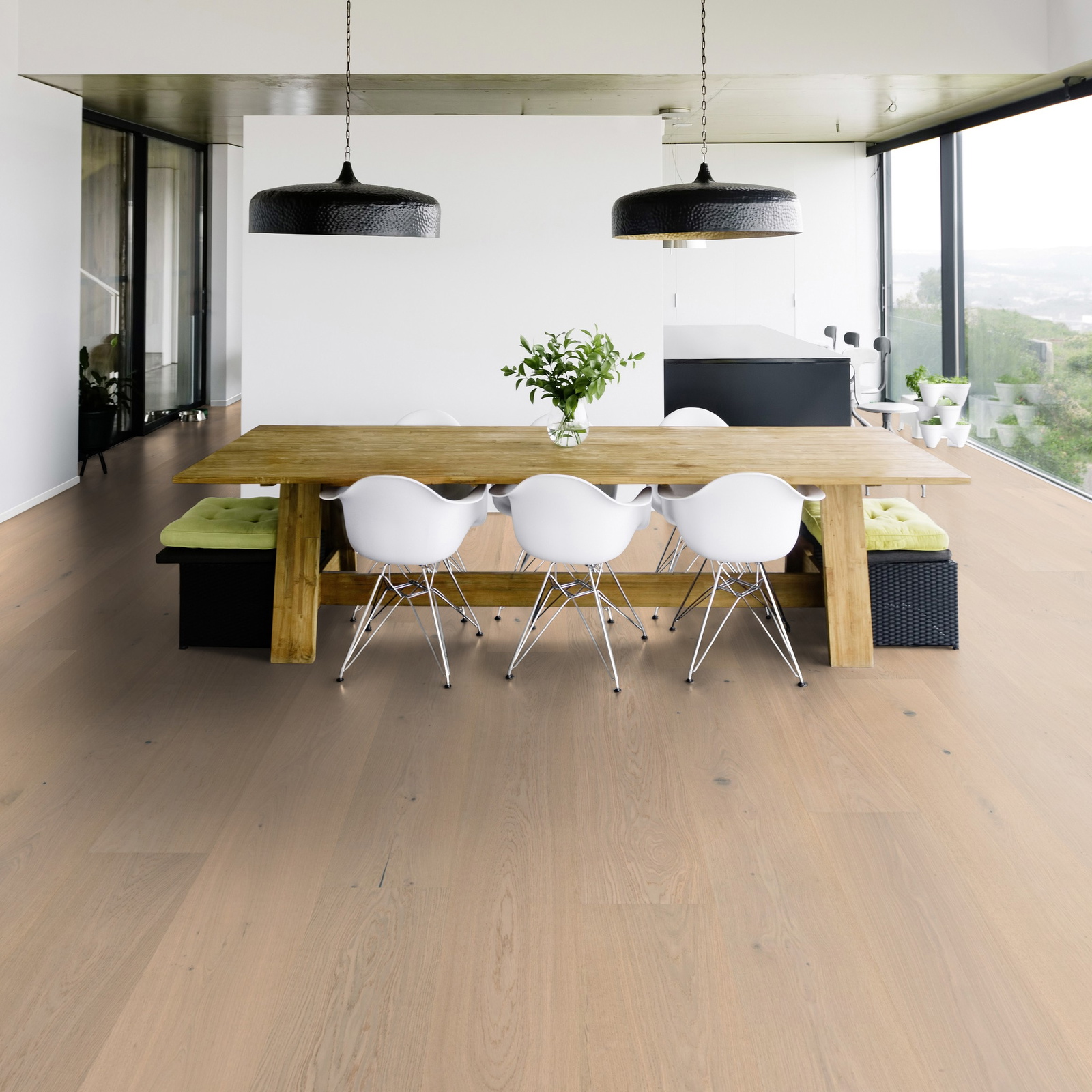 Milieubild Modernes Esszimmer mit Blick in die Natur - Bennett & Jones 1148012017
