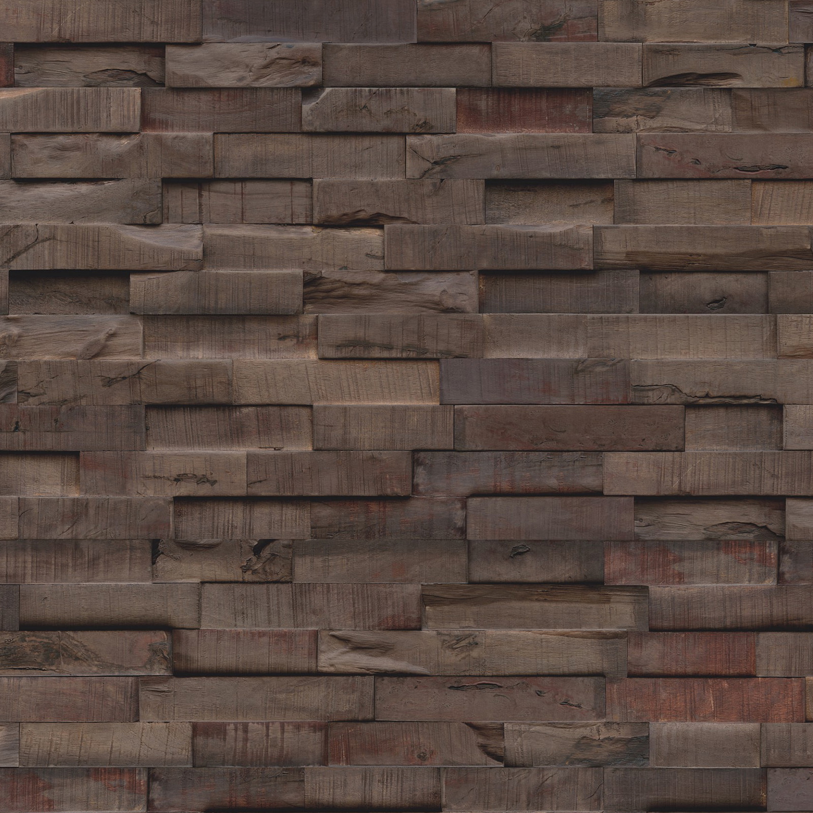 Detail Ansicht - nexwall nature Echholz-Wandverkleidung Rimba Narrow Burnt Brown Detail Ansicht - nexwall nature NXWN-46018-002