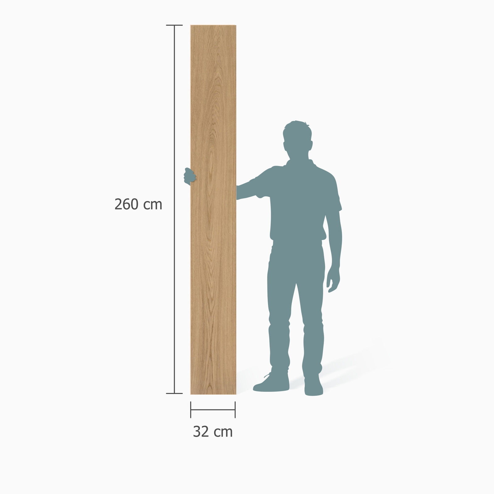Größenverhältnis - MEISTER Holzboden HD 400 Lindura Eiche natur pure Größenverhältnis - MEISTER 500213-2600320-08906