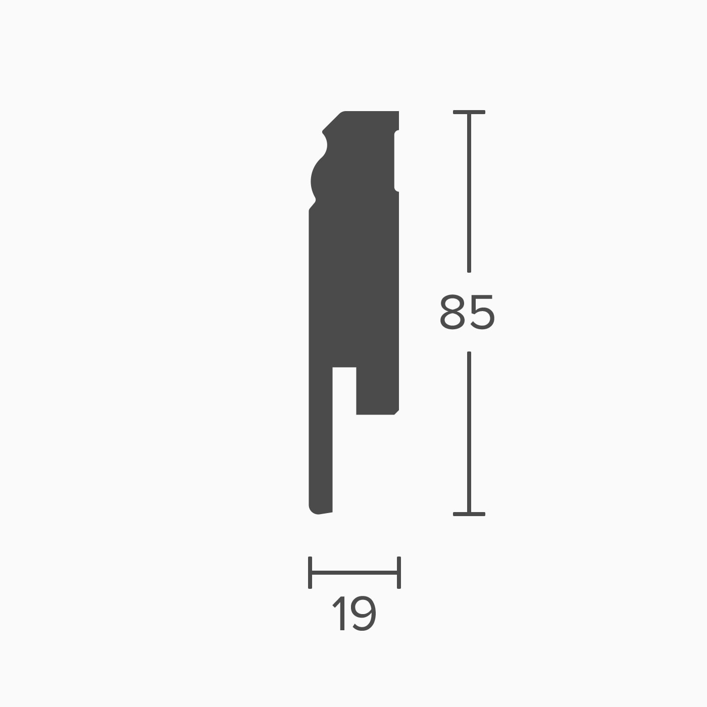 Parador Sockelleiste 85/19mm HL 2 Uni Weiss D001 Parador Sockelleiste 85/19mm HL 2 Uni Weiss D001
