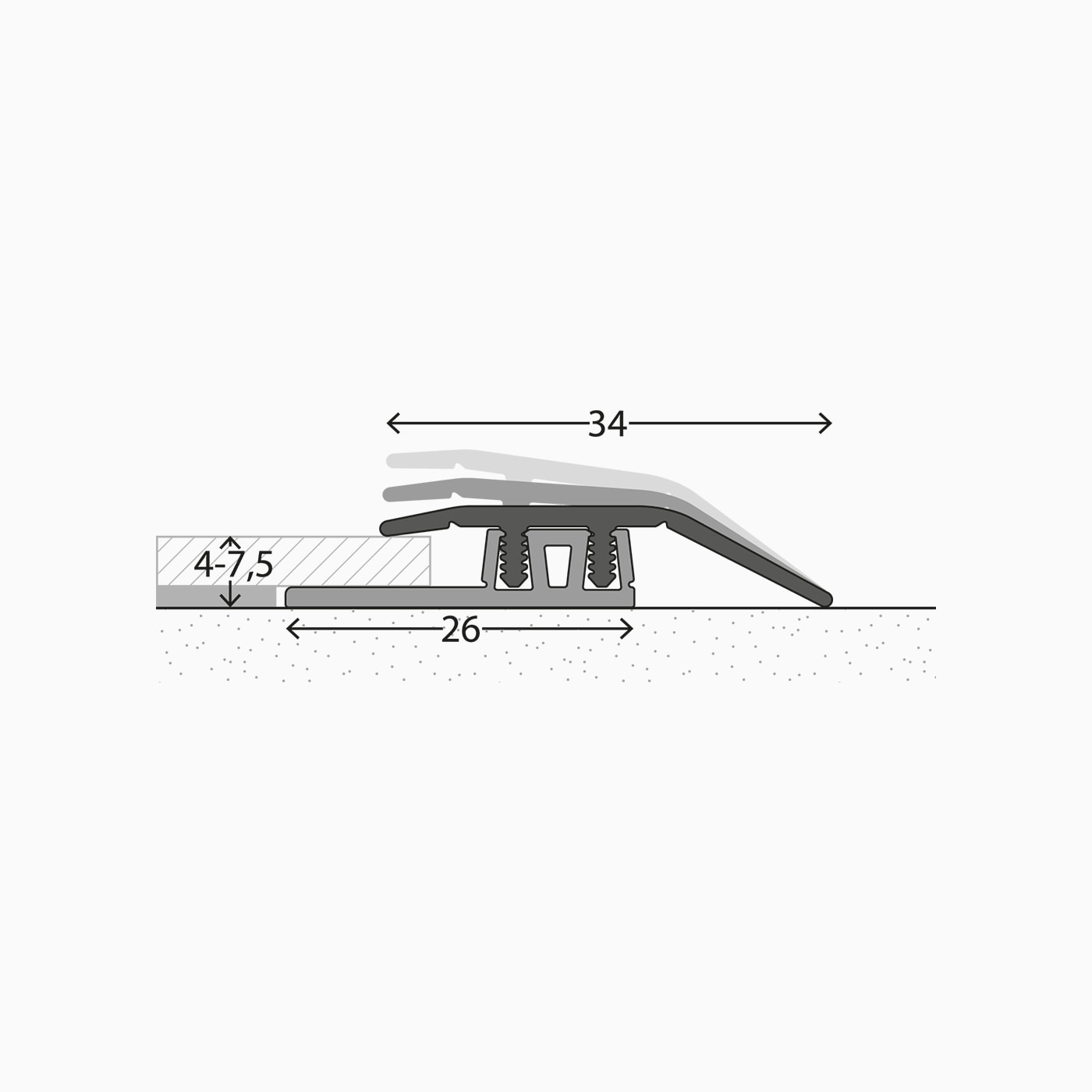 Carl Prinz PROFI-DESIGN Anpassungsprofil Nr. 323 100cm