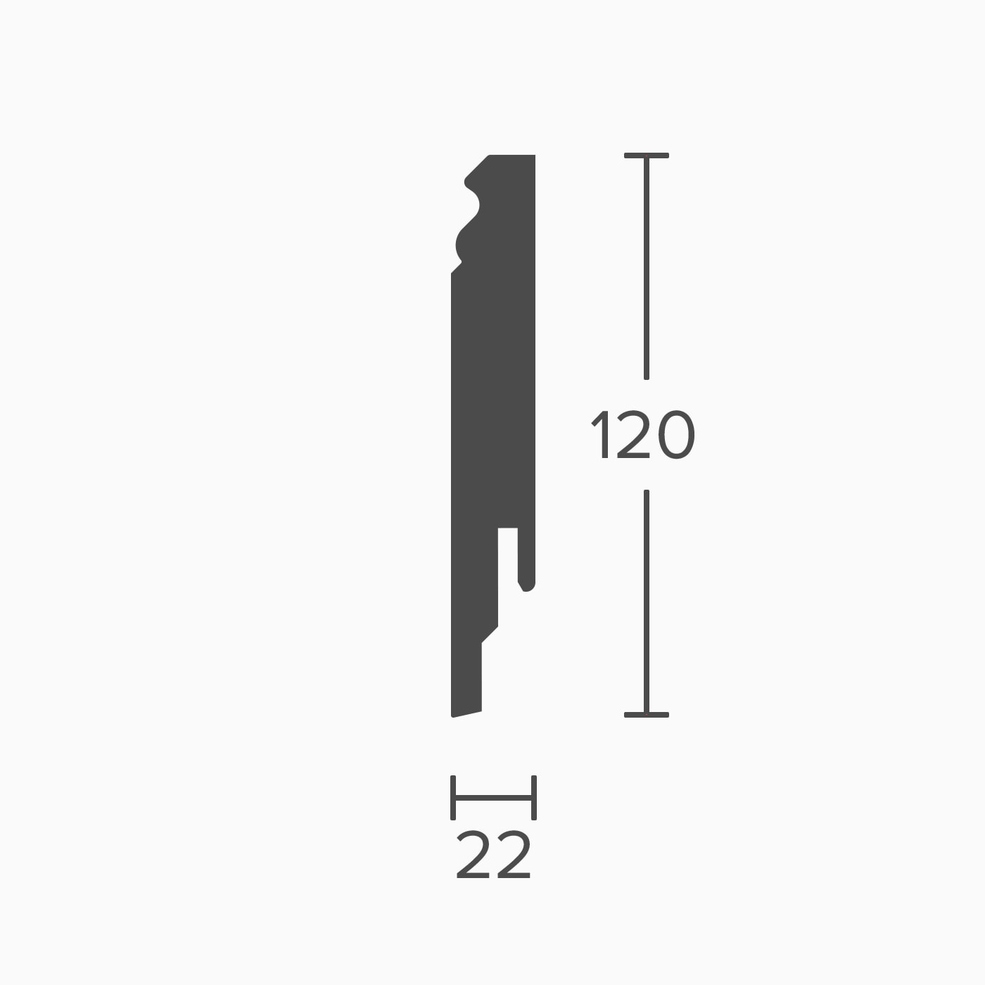 MEISTER Sockelleiste 120/18mm 13 PK Uni weiß glänzend 00324