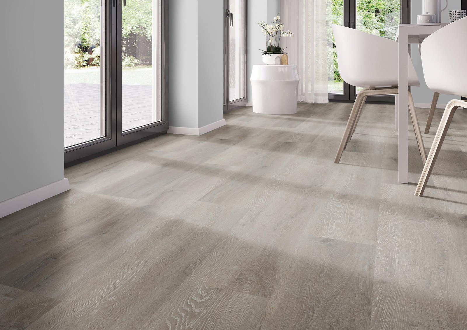 Milieubild Modernes Esszimmer - bodentiefe Perspektive - nexflor NXF-20030-003